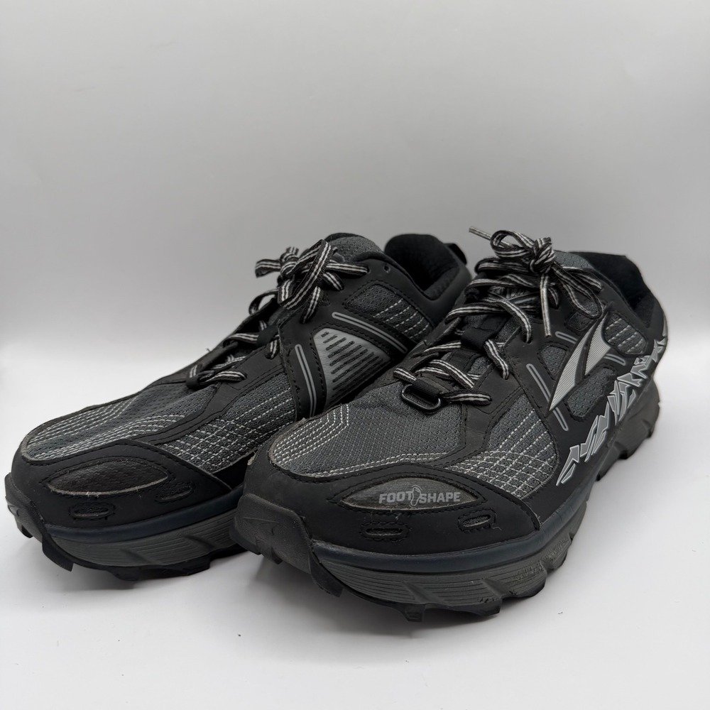 Altra Lone Peak 3.5 Women 9.5 Trail Running Shoes Zero Drop Black Gray Gaiter